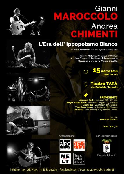 Gianni Maroccolo & Andrea Chimenti live a Taranto in "L'era dell'ippopotamo bianco"