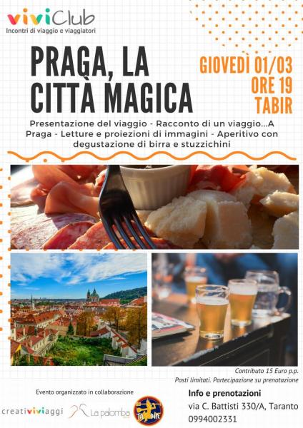 ViviClub - Racconti di viaggi e viaggiatori con aperitivo a tema: "Praga, la città magica"