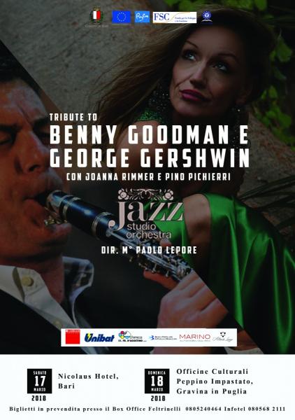 Joanna Rimmer e Pino Pichierri con la Jazz Studio Orchestra diretta dal M° Paolo Lepore in “Tribute to Benny Goodman e George Gershwin”