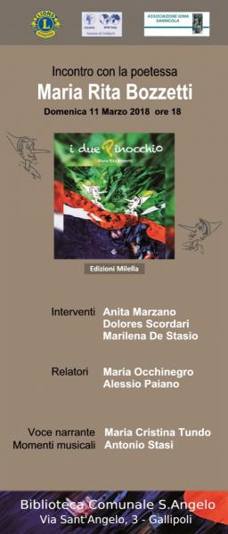 Incontro con la Poetessa Maria Rita Bozzetti