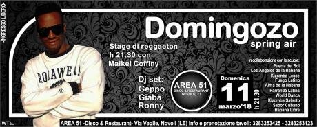Notte latina all'Area 51 di Novoli: stage di reggaeton di Maikel Coffiny, musica da ballare con Geppo, Giaba e Ronny