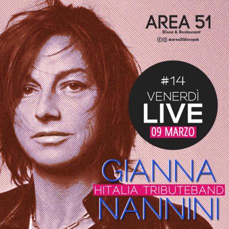 Musica live per il venerdì dell'Area51. Tributo a Gianna Nannini con gli "Hitalia" sul palco