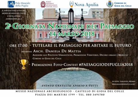 2^ Giornata Nazionale del Paesaggio - premiazione Foto-Contest #PaesaggioDiPuglia2018