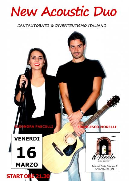 New Acoustic Duo dal vivo al bistrot Il Vicolo