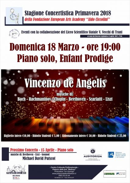 Concerto di pianoforte - Enfant Prodige Vincenzo de Angelis