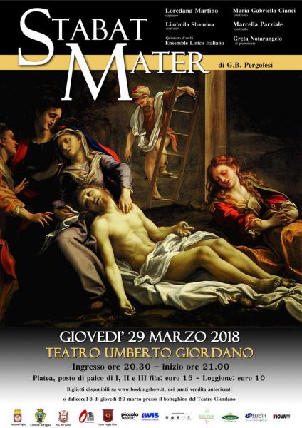 Lo Stabat Mater di Pergolesi dell’Opera Studio U. Giordano a Foggia, Lucera e Bari
