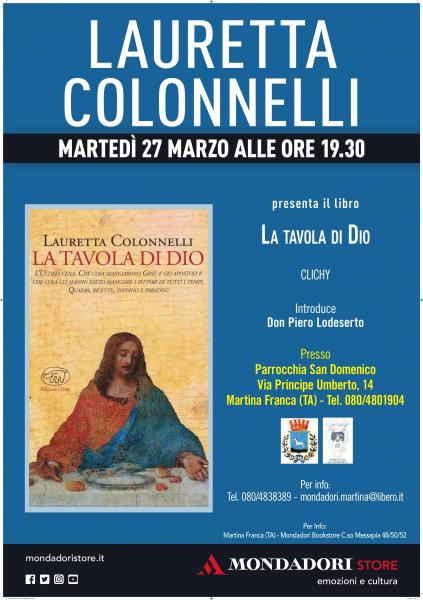 Presentazione del libro "La Tavola di Dio" di Lauretta Colonnelli