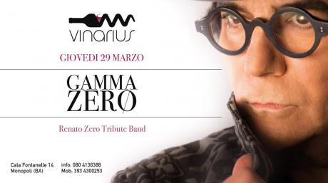 Giovedi 29 Marzo sul palco del Vinarius la tribute band di Renato Zero "Gamma Zero"