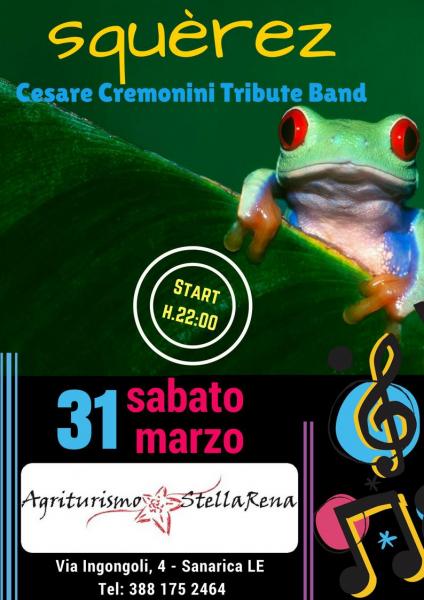 Squèrez - Cremonini Tribute - sab. 31/03 @Agriturismo StellaRena Sanarica