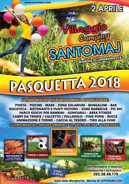 Pasquetta 2018 Villaggio Camping Santomaj -Marina di Leporano TA