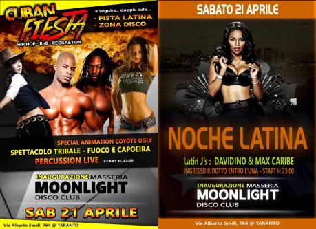 Sab 21 Aprile - Cuban Fiesta Masseria MOONLIGHT @ Taranto - Pista Latina & Area Disco