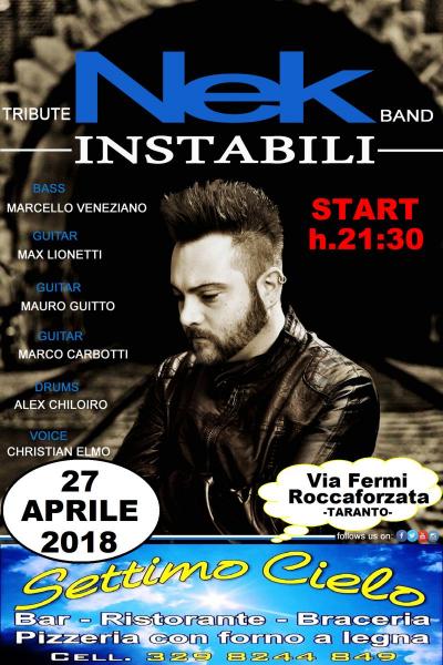 INSTABILI NEK TRIBUTE BAND IN CONCERTO UNiCi Live 2018