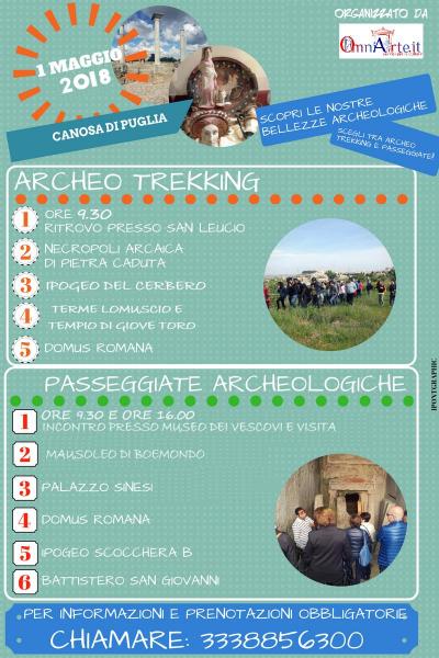 AL VIA LA PASS CARD A CANOSA DI PUGLIA(BT): ARCHEO TREKKING E PASSEGGIATE ARCHEOLOGICHE IL 1 MAGGIO