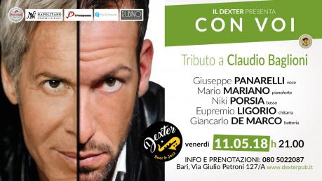 IL DEXTER presenta "CON VOI" Claudio Baglioni Tribute Band