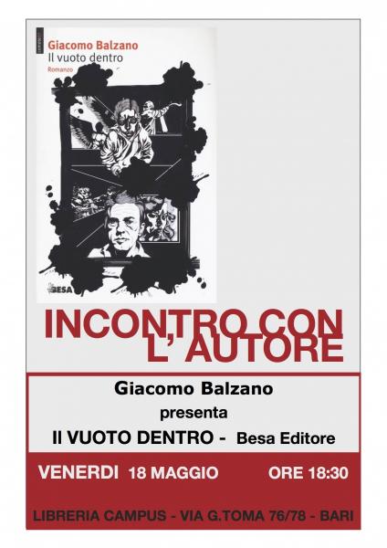 Giacomo Balzano presenta Il Vuoto Dentro - Besa editore