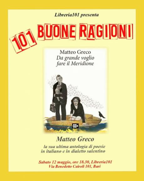 Libreria 101 presenta: 101 BUONE RAGIONI - Incontro con l'autore Matteo Greco