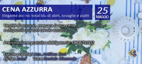 Cena azzurra nel Paese Azzurro, tra folk e tradizione