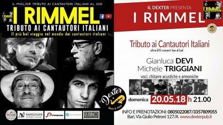 Il DEXTER presenta: I Rimmel, tributo ai cantautori Italiani