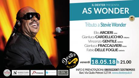 Il DEXTER presenta : AS WONDER, tributo a Stevie Wonder