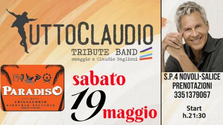 Claudio Baglioni Tribute Band-Sab.19 Maggio al Paradiso Novoli