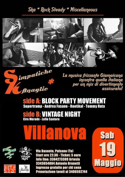 Simpatiche Kanaglie in concerto / Block Party Movement / Vintage Night