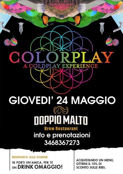 Colorplay a Coldplay experience live Doppio Malto Bari