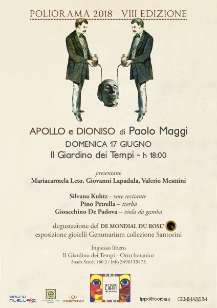 Poliorama 2018 VIII ed. sezione libri - Apollo e Dioniso di Paolo Maggi