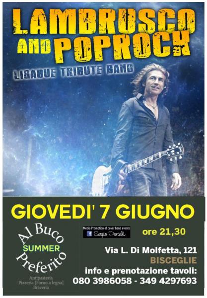 Lambrusco&Poprock Ligabue Tribute Band a Bisceglie