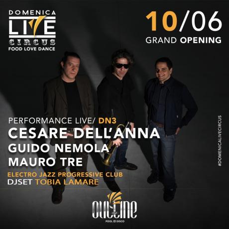 Live Circus per la Domenica dell'Outline di Lecce: party d'apertura con Cesare Dell'Anna e il progetto DN3