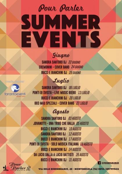 Summer Events, un’estate in musica al Pour Parler di Montemesola