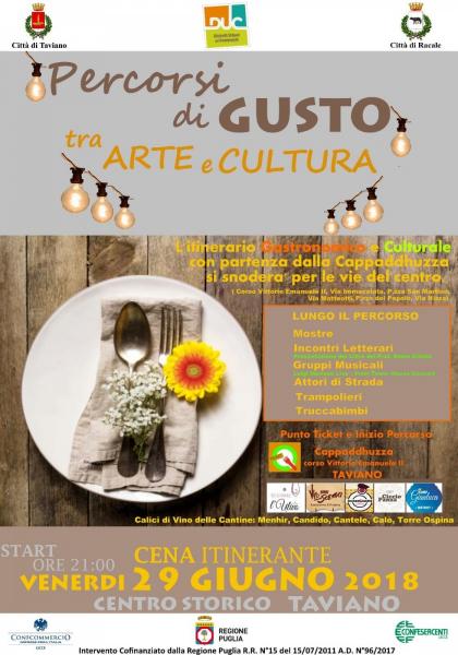 Degustazioni, artigianato, arte e cultura nel centro storico di Taviano. Primo evento del Distretto Urbano del Commercio di Taviano e Racale