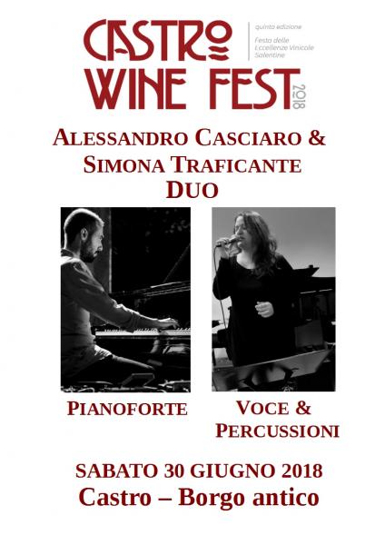 Alessandro Casciaro & Simona Traficante Duo in concerto al Castro Wine Fest