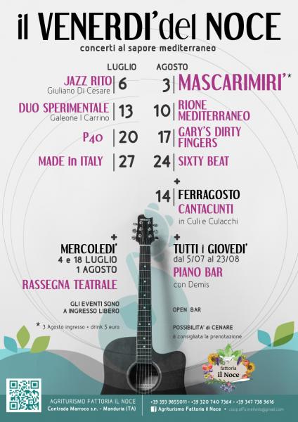 Il Venerdì del Noce live - Concerti al sapore Mediterraneo