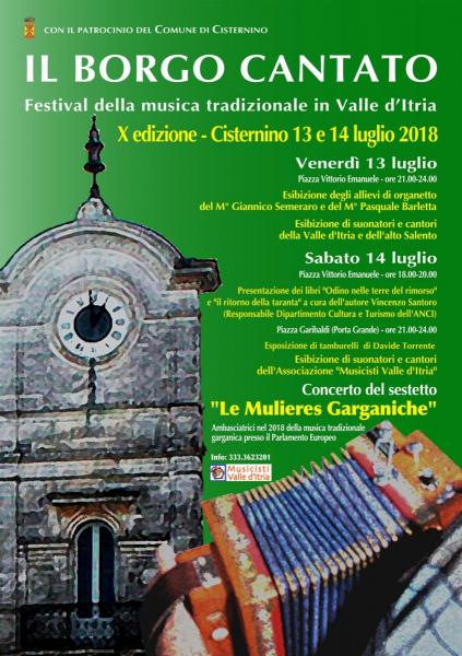 IL BORGO CANTATO -Festival della Musica Tradizionale in Valle d'Itria -X edizione
