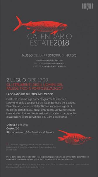 Gli strumenti degli uomini del Paleolitico a Portoselvaggio