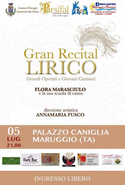 Gran Recital Lirico "Grandi Operisti e Giovani Cantanti"