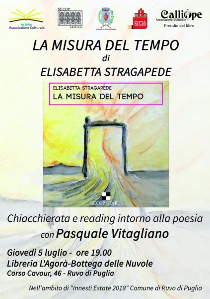 LA MISURA DEL TEMPO di Elisabetta Stragapede Chiacchierata e reading intorno alla poesia con Pasquale Vitagliano
