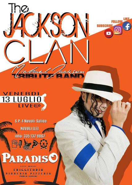 The Jackson Clan Tribute band Michael Jackson al Paradiso di Novoli