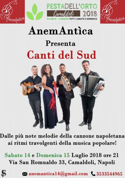 Canti Del Sud - AnemAntìca Live alla Festa Dell'Orto Ai Camaldoli