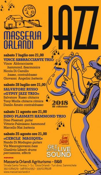 Salvatore Russo "Gypsy Jazz Trio " a Masseria Orlandi in Jazz 2018 III edizione