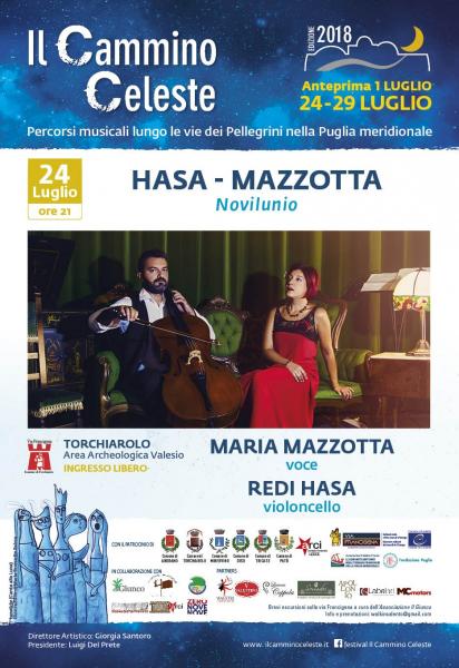 Il duo Hasa-Mazzotta in concerto alle Terme di Valesio per presentare “Novilunio” nella III edizione del Festival "Il Cammino Celeste"