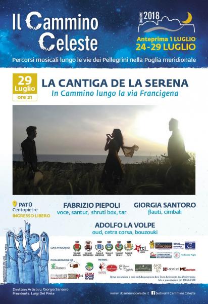 La Cantiga de la Serena in concerto a Patù per chiudere la terza edizione del Festival "Il Cammino Celeste”