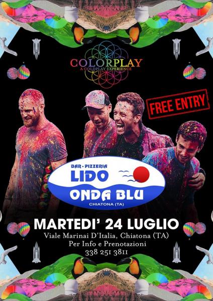 Colorplay a Coldplay experience live Lido Onda Blu - Chiatona