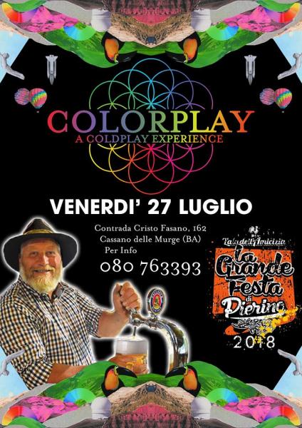 Colorplay a Coldplay experience live Festa della Birra Cassano