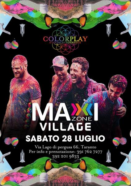 Colorplay a Coldplay experience live Maxxi Village Taranto