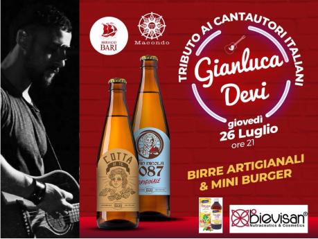 Gianluca Devi - Tributo ai Cantautori Italiani @ Birrificio Bari - Fiera del Levante (Bari) Ingresso Libero