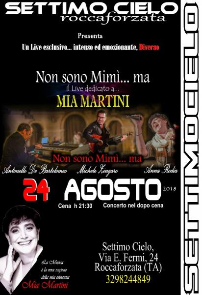 Serata live con "Non sono Mimì... Ma" il live dedicato a Mia Martini