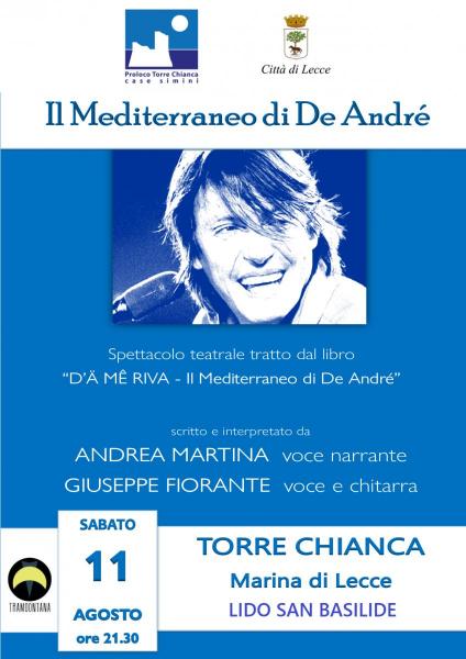 "Il Mediterraneo di De André" a Torre Chianca - Lido San Basilide (spettacolo/presentazione)