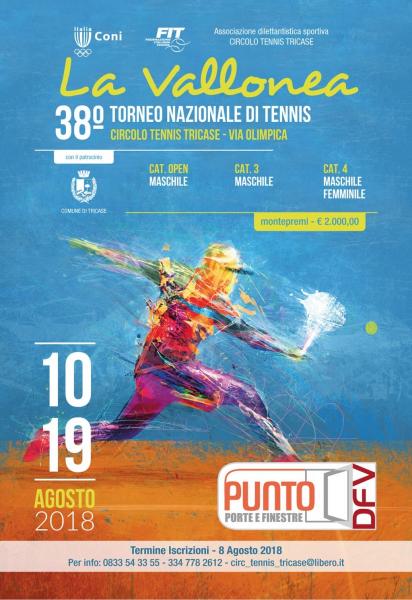 Torneo di Tennis “La Vallonea 2018” - Circolo Tennis Tricase