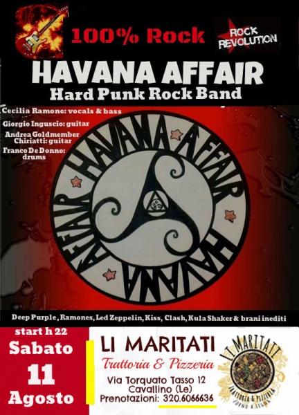 "Festa Rock Sotto le Stelle" con gli Havana Affair a Li Maritati di Cavallino (Le)